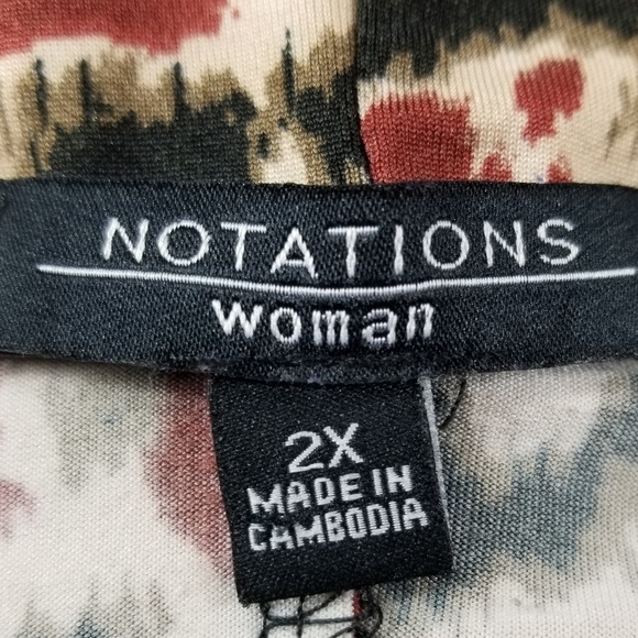 Notations sz 2x stretch cowl neck top - Picture 3 of 8